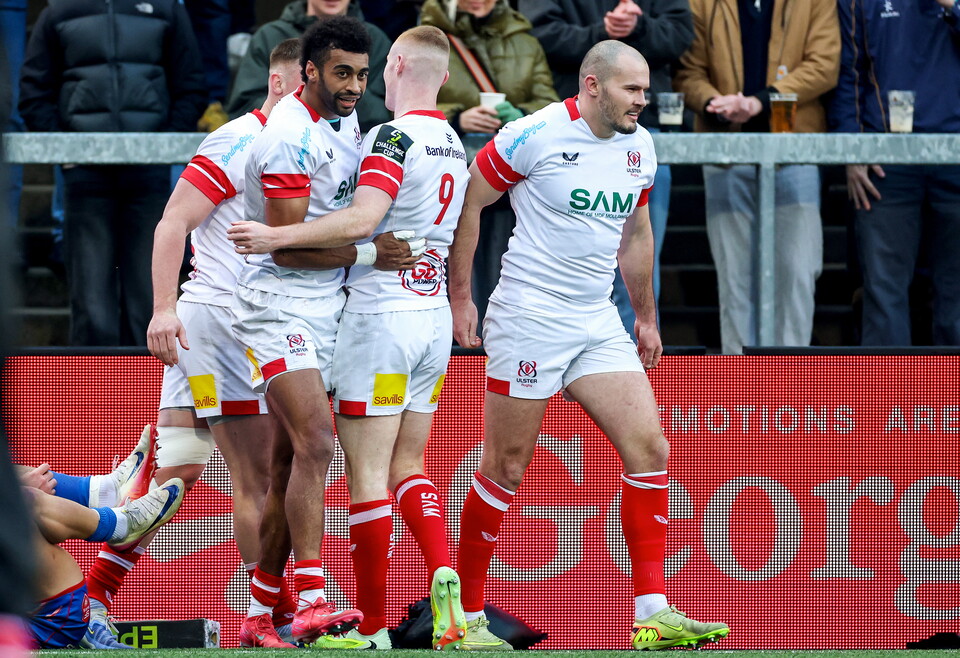 Ulster players celebrating