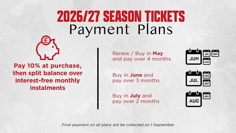Season Ticket Payment Plans
