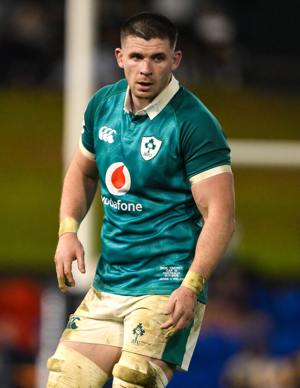 Nick Timoney plays for Ireland against Japan