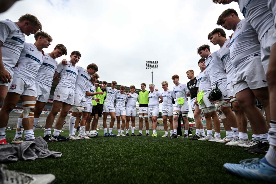 Under 18 Schools huddle
