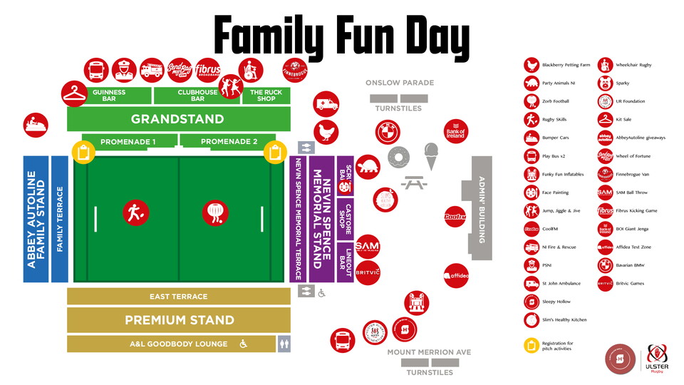 Map for Family Fun Day
