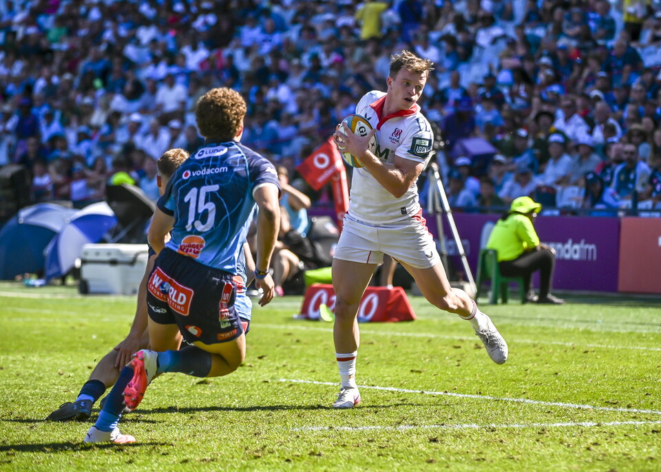 Jamie Benson in possession 