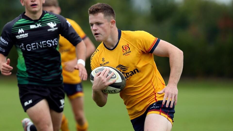 O’Brien in action for Ulster Development versus Connacht Eagles in September 2021