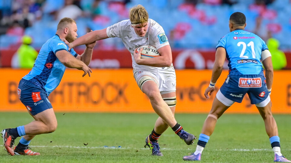 The lock making his Senior debut against Vodacom Bulls in Pretoria, October 2024.