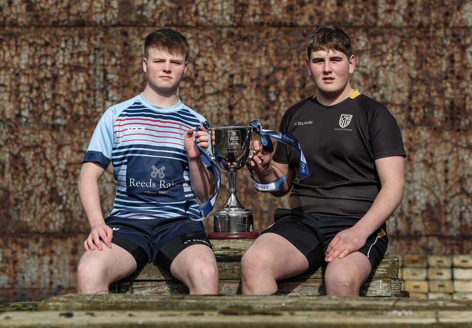 Steven Boyd representing Bangor Academy Boys and Timothy McNabney representing Dunclug College.