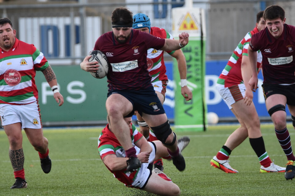 Enniskillen hooker Niall Keenan helped himself to two more tries during their quarter-final win over Kilfeacle & District ©Carmel Fox McKervey