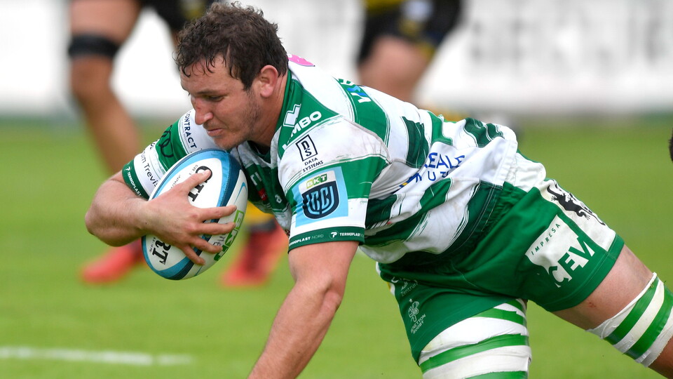 Benetton's Michele Lamaro in action last season.