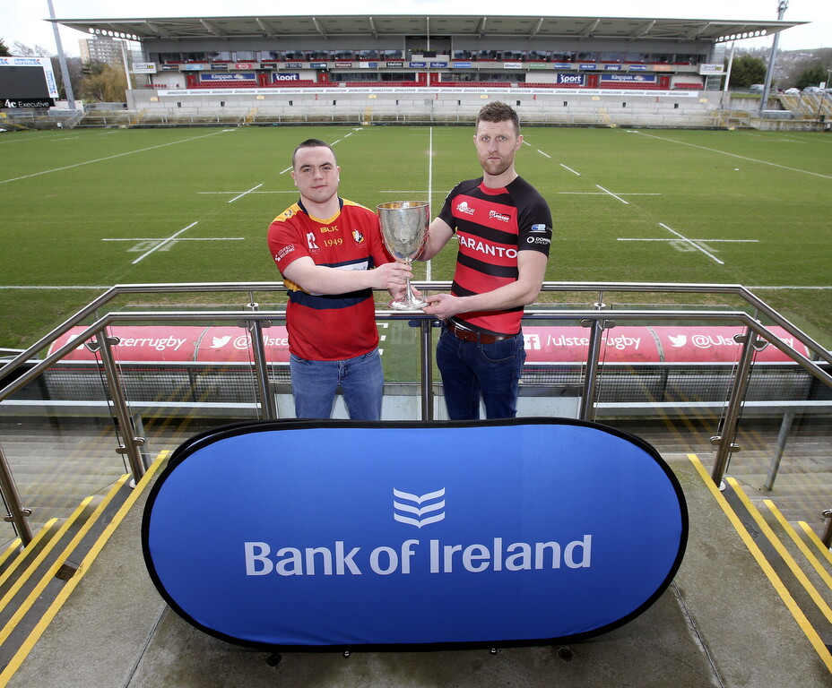 Ballyclare's Dean Jones and John Faloon from City of Armagh
