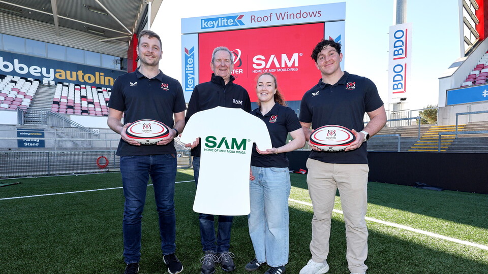 Left to right: Iain Henderson, Sam McCrea MBE (SAM CEO), Ella Durkan, Tom Stewart.