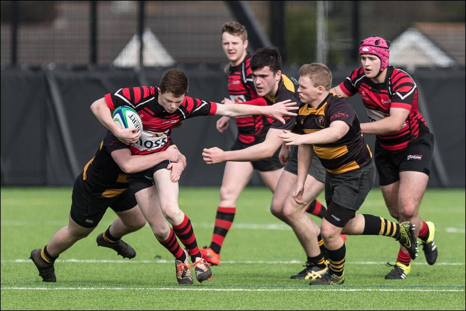O’Brien in action versus Letterkenny in the Ulster Carpets U18 League Final, 2016. Credit: Bob Given Photography