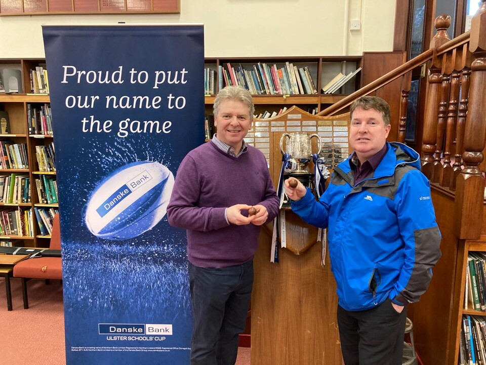 Danske Bank representative Terry O'Doherty & RS Dungannon Principal Dr David Burnett.