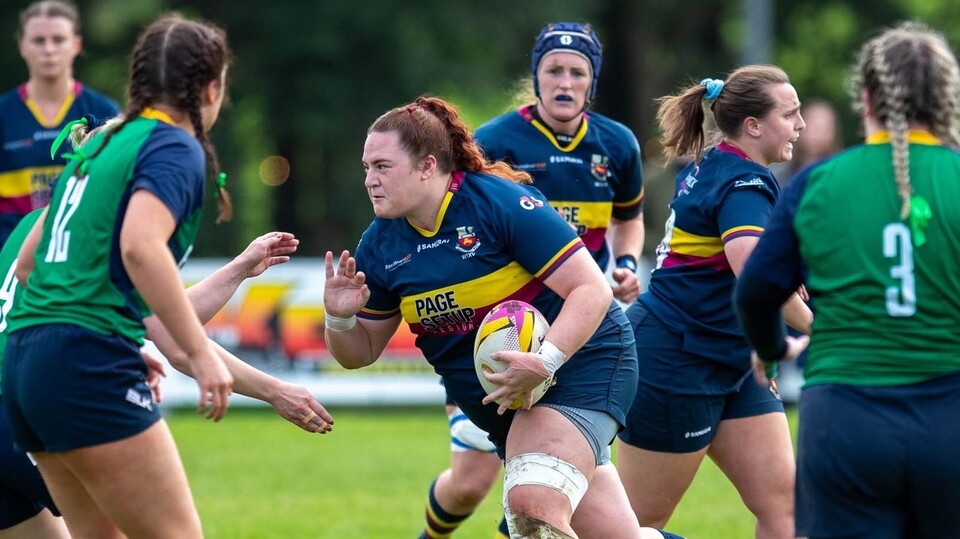 The tighthead prop in action against Ballynahinch RFC.