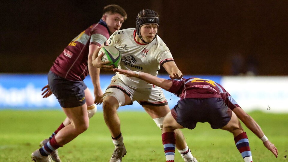 Academy player, Josh Stevens, taking on the Welsh Crawshays in a Development fixture, Feb 2024.