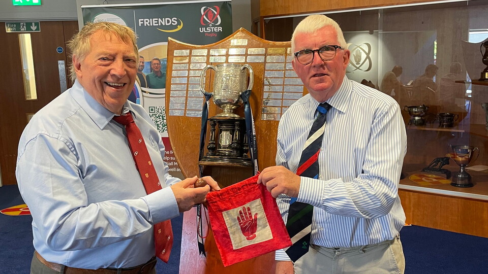 The draw was completed by Laurence Rocke, President of the Ulster Branch, IRFU and John Wilson, Ulster Branch member and former Ulster Schools' Committee Chairman.