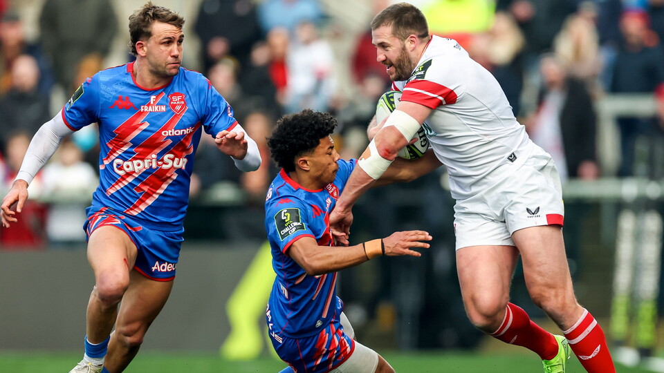 Stuart McCloskey pictured in Ulster's Round 4 victory against Stade Francais Paris