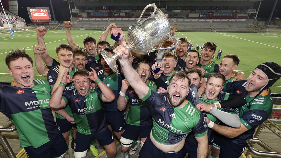 Ballynahinch RFC successfully defended their title at Affidea Stadium today, overcoming a resilient Instonians side 19-14 in a physical and closely-contested final.