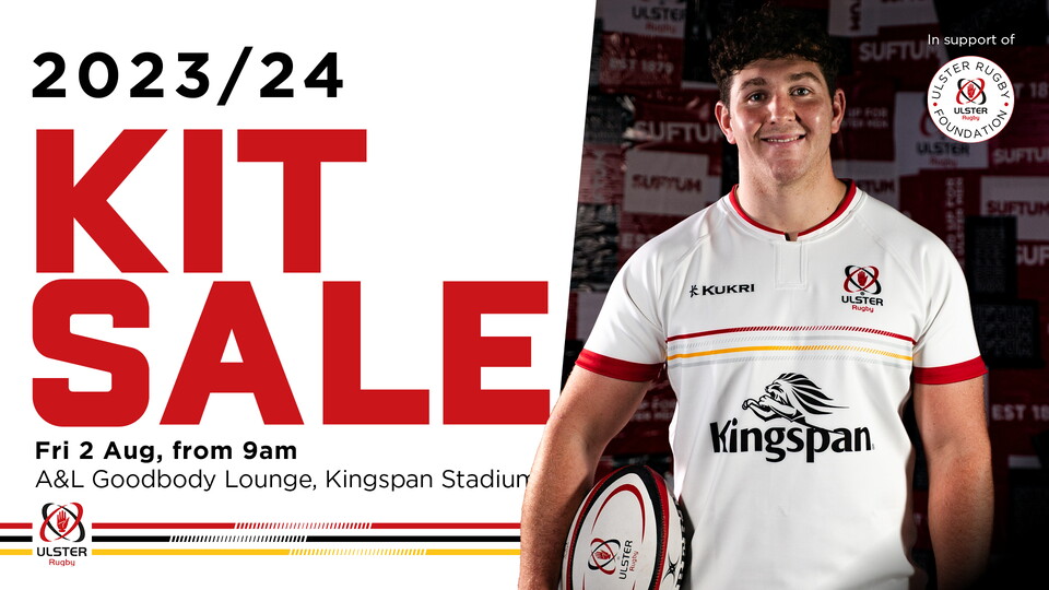 In aid of the Ulster Rugby Foundation, the club is hosting its annual kit sale, with Kukri playing kit and training gear on-sale, on Friday 2 August from 9am at Kingspan Stadium.