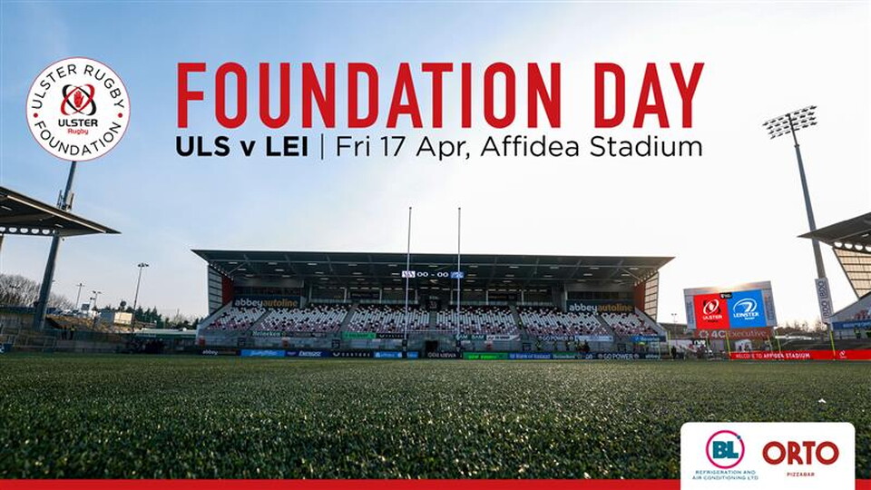 Ulster Rugby is proud to unveil its 2026 Ulster Rugby Foundation Ambassadors, launching officially at this Friday night’s Foundation Fixture against Leinster Rugby.