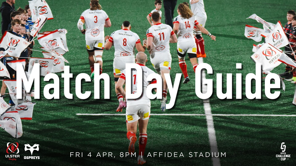 It's Knockout Rugby time at Affidea Stadium as we welcome Ospreys in the Round of 16 of the EPCR Challenge Cup. (Saturday, 4th April, kick-off 8.00pm).