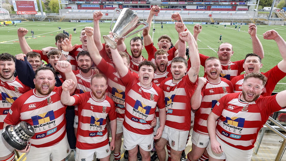 Two tries from Ryan O’Dea helped Randalstown overpower Larne, at the Affidea Stadium, to become the McCrea Cup champions.