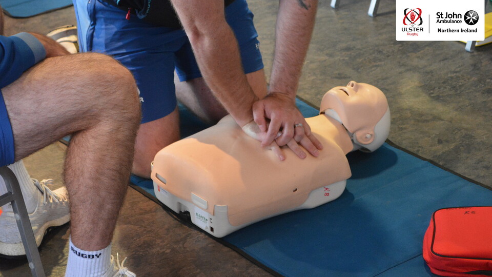 St John Ambulance, in partnership with Ulster Rugby, will host free sessions, open to the public, on life-saving CPR training and defibrillation awareness at Kingspan Stadium on Saturday 14 October.