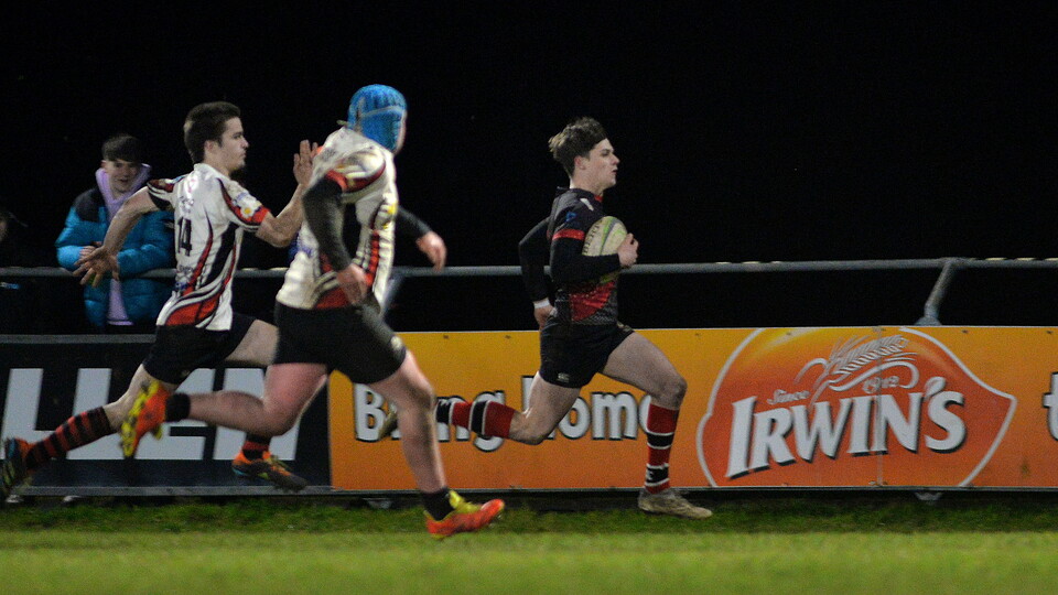Rainey OB beat City of Armagh 12-7 at Chambers Park, Portadown, on Wednesday night to launch this season's Nutty Krust U18 Tournament with the first fixture of the group stage.