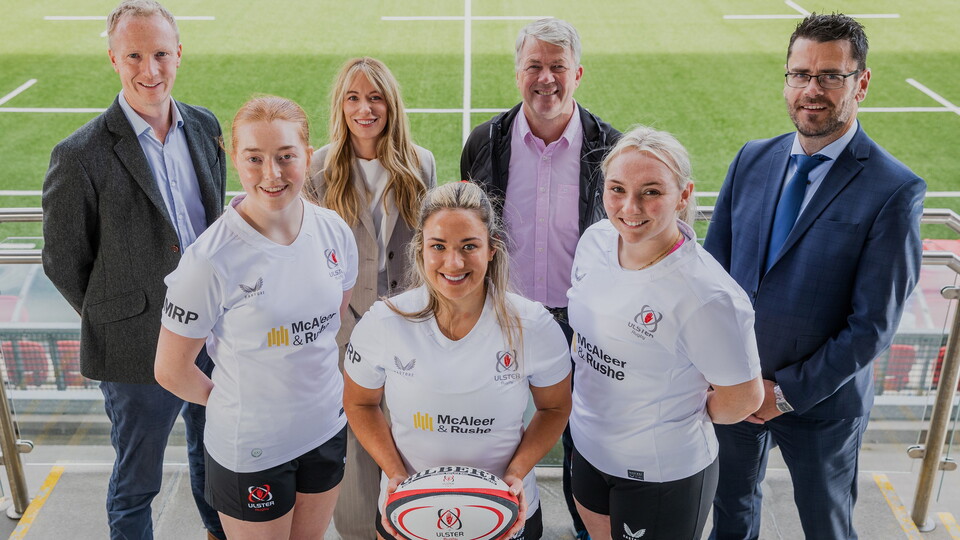 Ulster Rugby can today announce leading design and build contractor, McAleer & Rushe, and its development and investment division, MRP, as the official sponsor of the Senior Women’s squad for the 2024/25 season.