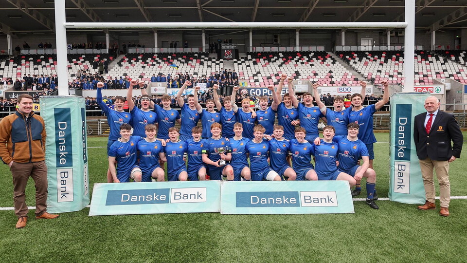 Bangor Grammar School were crowned the 2025/26 Danske Bank Schools' Bowl Champions after a convincing four-try performance against Enniskillen Royal Grammar School at Affidea Stadium.