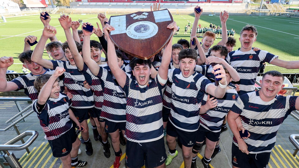 In a historic afternoon at Affidea Stadium, Wallace High School overcame a 10-point halftime deficit to defeat Sullivan Upper School 19-17, securing the Danske Bank Medallion Shield for the first time in the school’s history.