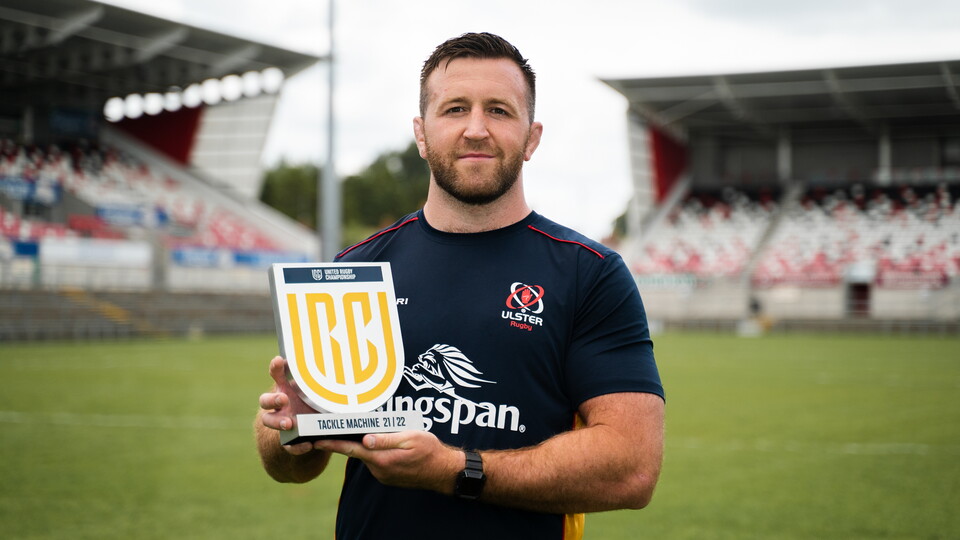 Ulster second row, Alan O'Connor has scooped the 2021-22 Tackle Machine prize, kicking off three weeks of announcements in the build-up to the URC Grand Final.