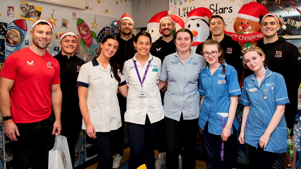 Ulster Rugby was recently honoured to be guests of the Royal Belfast Hospital for Sick Children, as six members of our men's senior squad paid a visit to the children and staff to spread some Christmas cheer, with support from our friends at Bank...