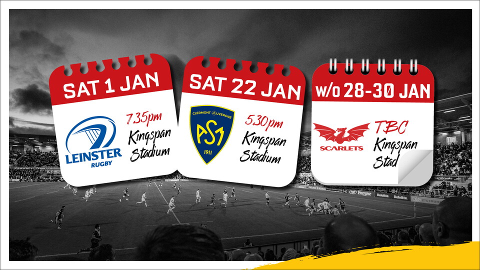 January is set to be a huge month at Kingspan Stadium, and our new January Pass will ensure you don’t miss any of the action!