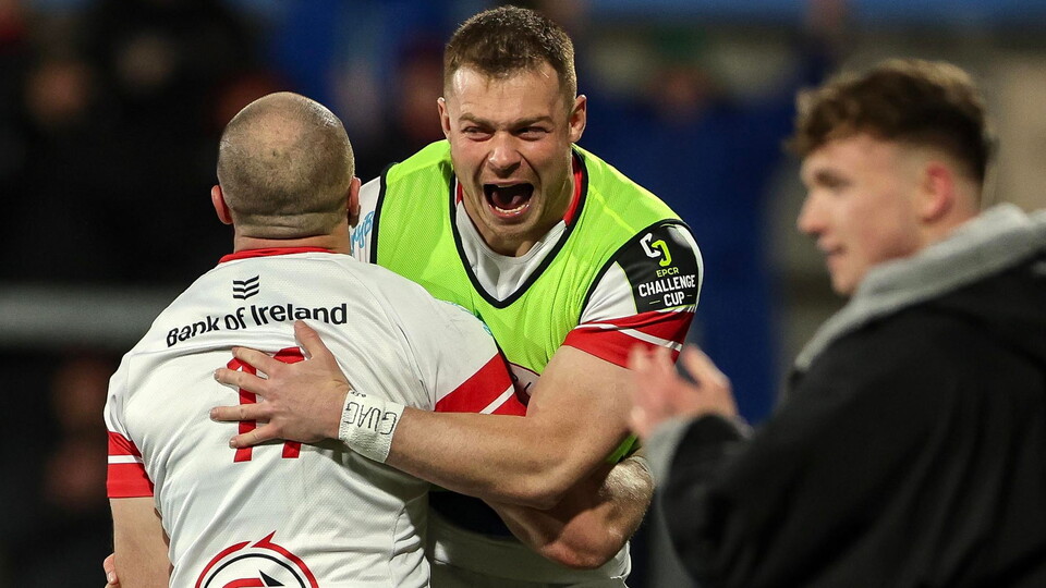 Ulster weather the storm to overcome Ospreys and reach Challenge Cup Quarter-Finals at Affidea Stadium.