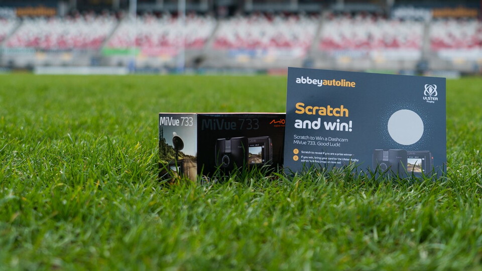Thanks to our partners at AbbeyAutoline, 30 lucky supporters attending the Ulster v Leinster fixture at Kingspan Stadium on Saturday 12 March will take home a brand new MiVue 733 Dash Cam!