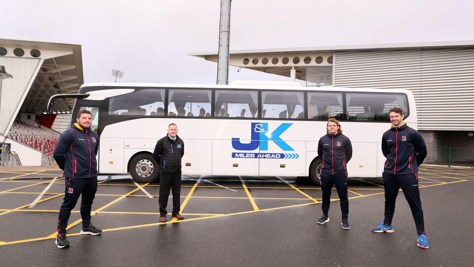 Ulster Rugby can today announce that J&K Coaches, one of Ulster’s leading transport providers, will team up with the club as its Official Coach Partner.