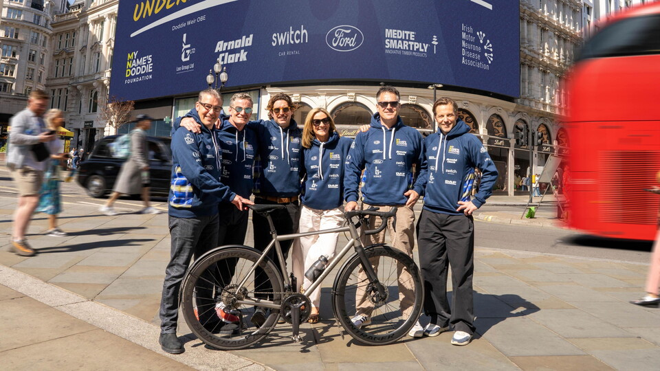 This Sunday at 9am, a 555-mile cycling challenge across Ireland will set off from Kingspan Stadium to raise £500,000 for vital motor neurone disease (MND) research. The challenge will be led by Scottish Rugby legend Kenny Logan accompanied by frie...
