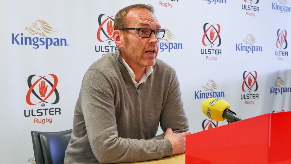 Ulster Rugby CEO Jonny Petrie, Head Coach, Dan McFarland, and scrum-half Nathan Doak speak to the media ahead of the historic pre-season clash against Glasgow Warriors in Cavan on Saturday 7th October.