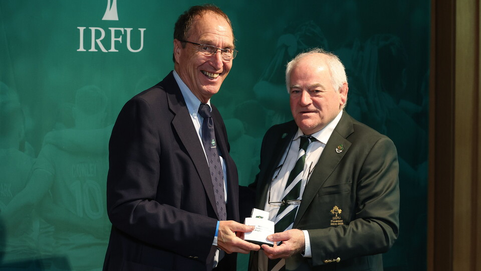 To celebrate and acknowledge those who have made a significant contribution to the development of the game in Ireland, a special recognition award was presented to provincial volunteers yesterday across all four provinces. Photo Credits: IRFU/ INPHO
