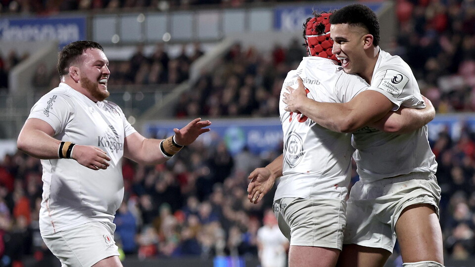 Ulster secured knockout European rugby outscoring the Exeter Chiefs by eight tries to four in an enthralling Investec Champions Cup clash at Kingspan Stadium.