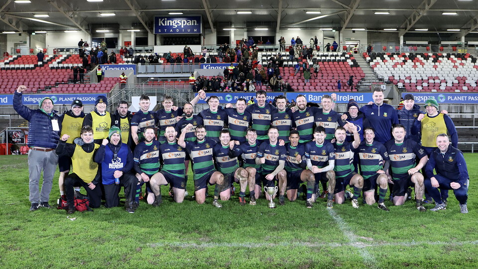 Monaghan are the 22/23 Gordon West Cup winners after beating Letterkenny in a tense final played in heavy rain at Kingspan Stadium.