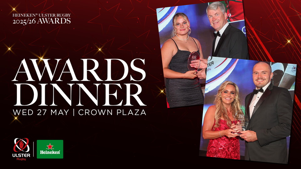 Celebrate the season in style and join us for an unforgettable evening at the 2025/26 Heineken Ulster Rugby Awards Dinner.