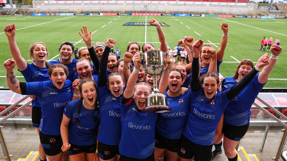 Queen's University have won the 24/25 Women's Junior Cup after defeating Malone in Kingspan Stadium on Saturday, 19-5.