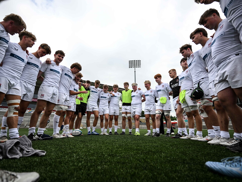 Under 18 Schools huddle