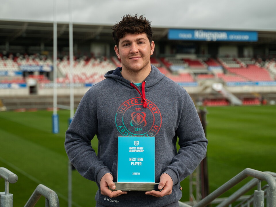 Ulster hooker Tom Stewart has landed an awards double after being named United Rugby Championship’s Next-Gen Player of the Season for 2022/23 awards.