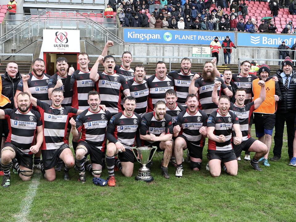 Cooke RFC have won the 22/23 McCrea Cup after beating QUB 2XV 40-12 in a final played in difficult, rainy conditions at Kingspan Stadium.