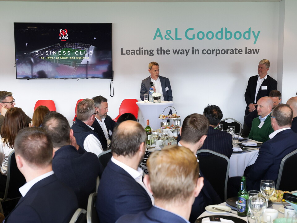 A 150-strong crowd gathered in the A&L Goodbody Lounge at Kingspan Stadium, home of Ulster Rugby, to celebrate the launch of the club’s new business network. Please explore our event gallery, and thank you to everyone who attended this afternoon.
