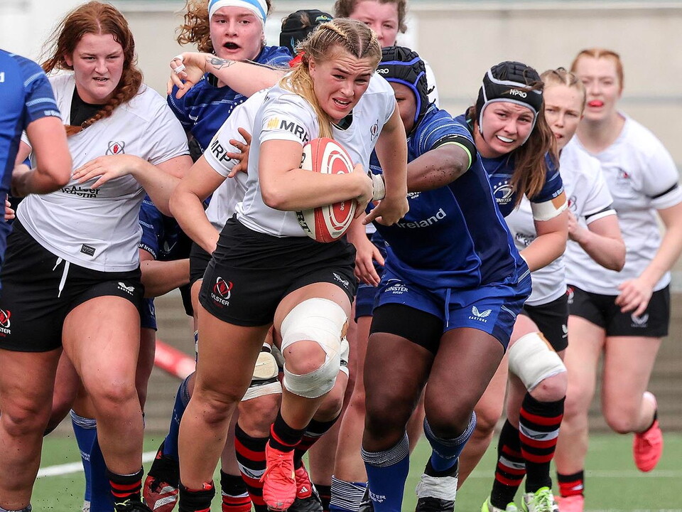 Ulster Women put up a valiant fight against reigning champions Leinster in today's Vodafone Interprovincial Championship showdown at Kingspan Stadium, but ultimately fell short, suffering a hard-fought 39-14 defeat.