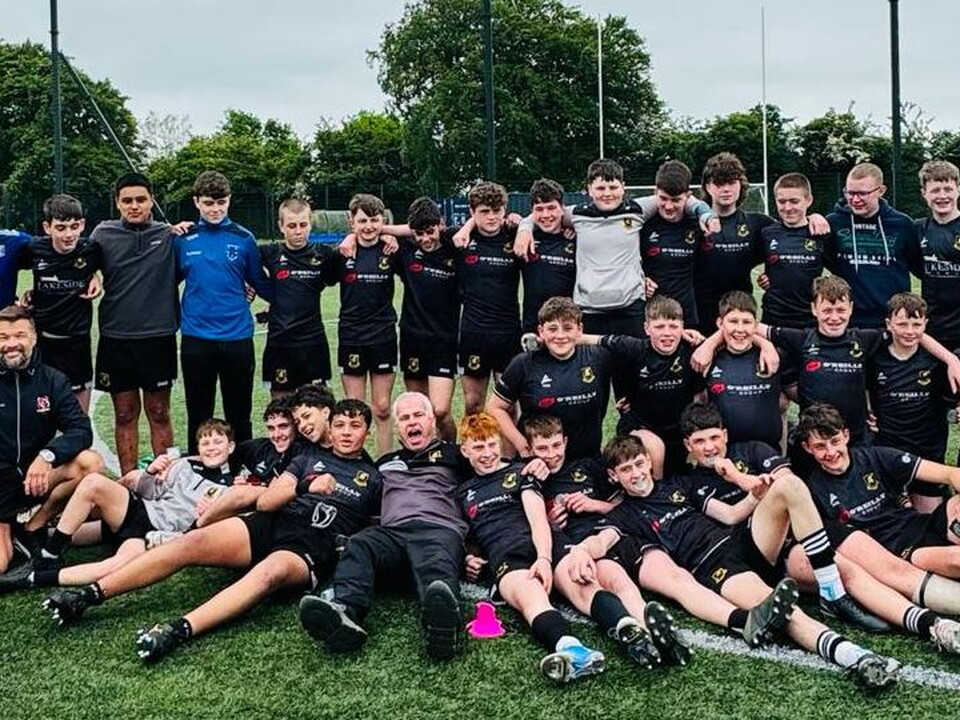 Virginia RFC celebrate an incredible achievement after their U14, U16 and U18 sides all secured victories in their respective Provincial Youth League finals on Saturday at Meadowbank Sports Arena in Magherafelt.