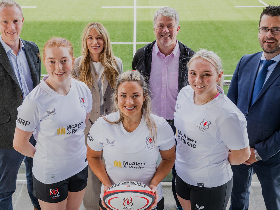 Ulster Rugby can today announce leading design and build contractor, McAleer & Rushe, and its development and investment division, MRP, as the official sponsor of the Senior Women’s squad for the 2024/25 season.