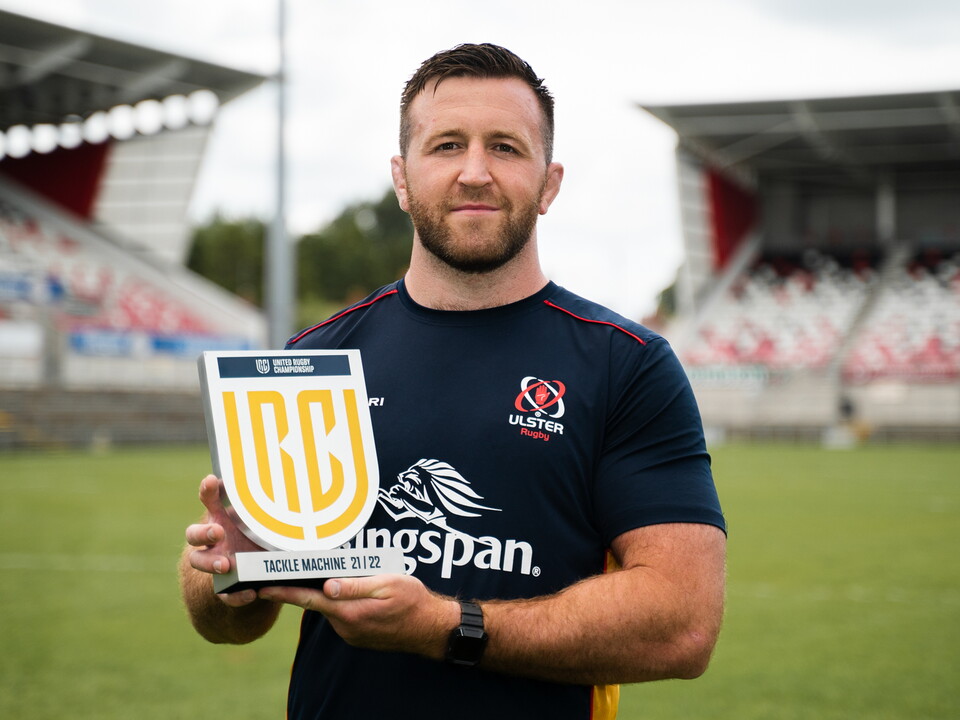 Ulster second row, Alan O'Connor has scooped the 2021-22 Tackle Machine prize, kicking off three weeks of announcements in the build-up to the URC Grand Final.